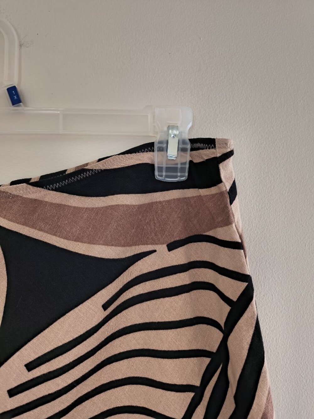 Vintage Black and Brown Midi Skirt